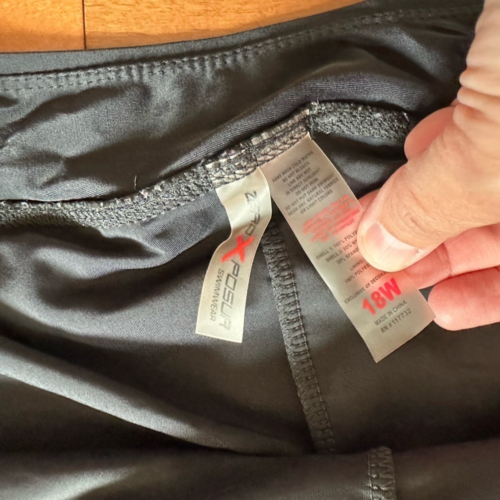 ZeroXposur Black Swim Mini Skirt with Liner size 18W - Picture 2 of 4